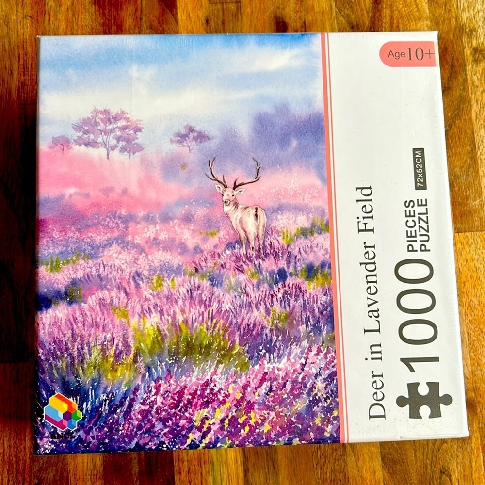 1,000 piece puzzle - Deer in Lavender Field - BRAND NEW